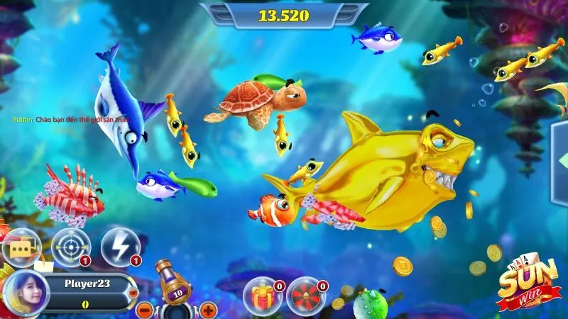 Bắn cá thần tài luôn thu hút số lượng lớn người chơi truy cập với giao diện sinh động